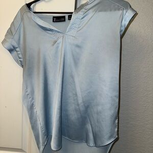 New York & Company Light Blue Women's Blouse
